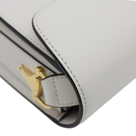 Gucci Horsebit 1955 Small Leather Shoulder Bag Off White - Picture 8 of 15